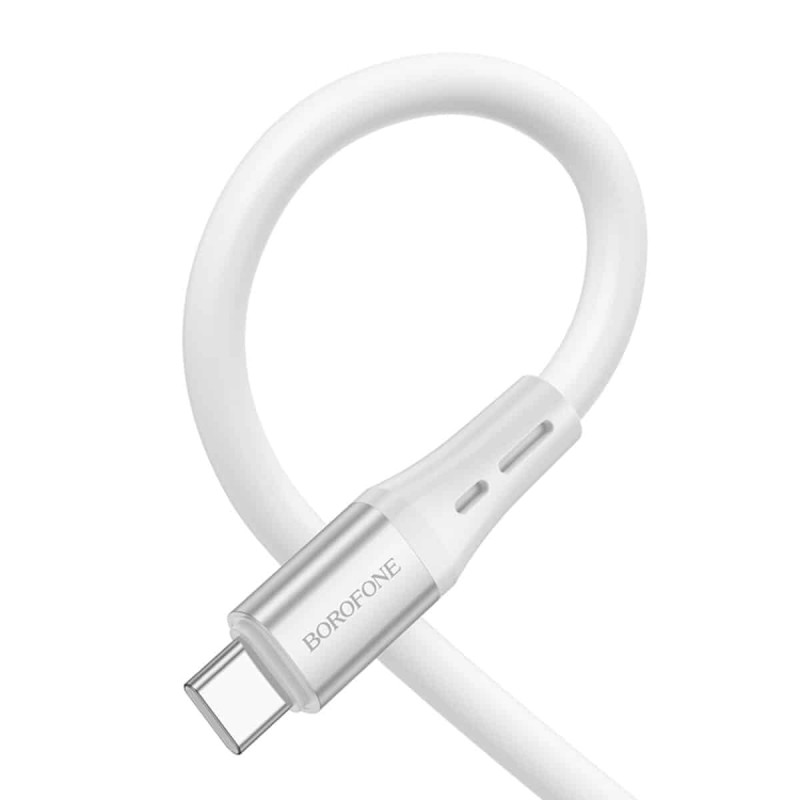 Кабель BOROFONE BX88 Solid silicone charging data cable for Type-C White