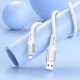 Кабель BOROFONE BX88 Solid silicone charging data cable for iP White