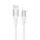 Кабель BOROFONE BX88 Solid silicone charging data cable for iP White