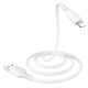 Кабель BOROFONE BX47 USB to iP 2.4A, 1m, PVC, PVC connectors, White