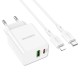 Мережевий зарядний пристрій BOROFONE BA69A Resource PD20W+QC3.0 charger set(C to iP) White