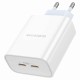 Мережевий зарядний пристрій BOROFONE BA73A Young PD35W dual port(2C) charger White