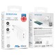Мережевий зарядний пристрій BOROFONE BA73A Young PD35W dual port(2C) charger set(Type-C to Type-C) White