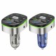 АЗП з FM-модулятором HOCO E71 Crystal transparent discovery edition QC3.0 car BT FM transmitter Black
