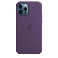 Силіконовий чохол для iPhone з підтримкою Magsafe темно-фіолетовий - iPhone 12 Pro Max