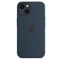 Силіконовий чохол для iPhone з підтримкою Magsafe темно-синій - iPhone 14