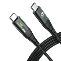 Кабель Phone Planet Type-C to Type-C 100W, 2 м, чорний, тканинне обплетення