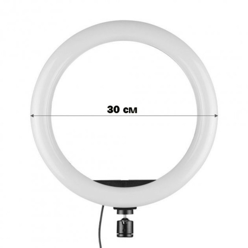 Кільцева світлодіодна LED лампа RGB  WH32, 30 см з тримачем для телефону + пульт