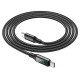 Кабель BOROFONE BU32 Type-C to Type-C 5A, 100W, 1.2m,  nylon, aluminum connectors, digital display, Black