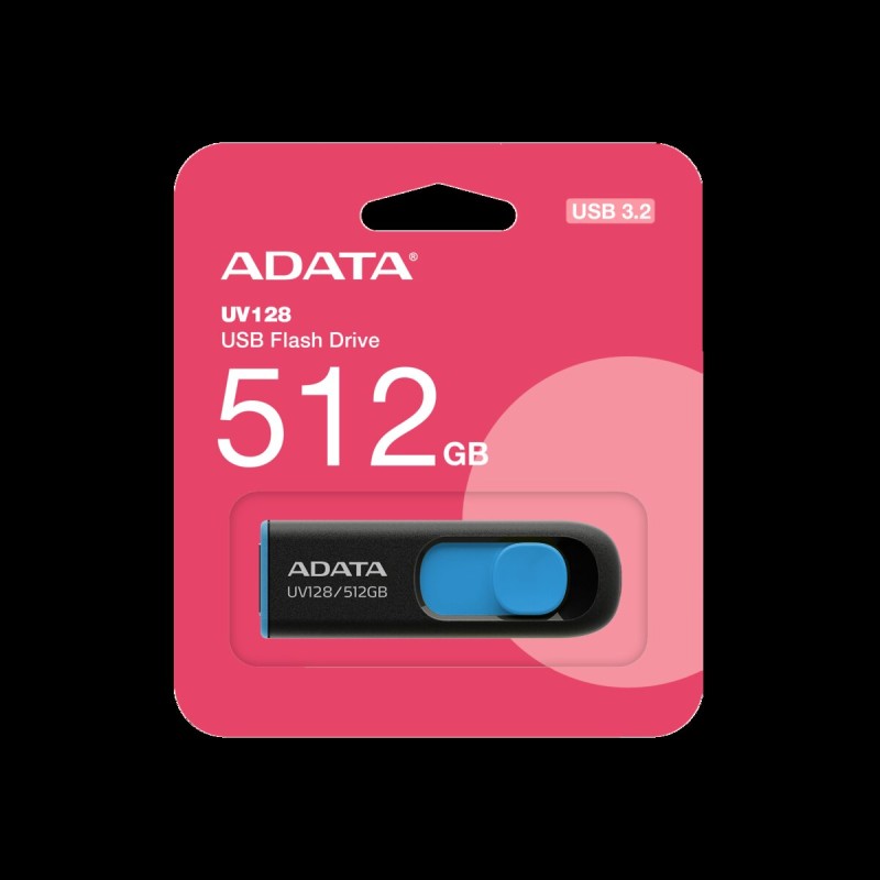 Flash A-DATA USB 3.2 UV 128 512Gb Black/Blue
