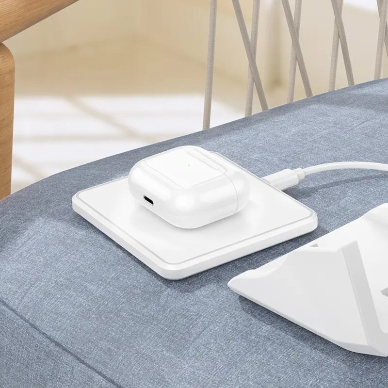 Бездротовий зарядний пристрій BOROFONE BQ20 Wings multifunctional wireless fast charger White
