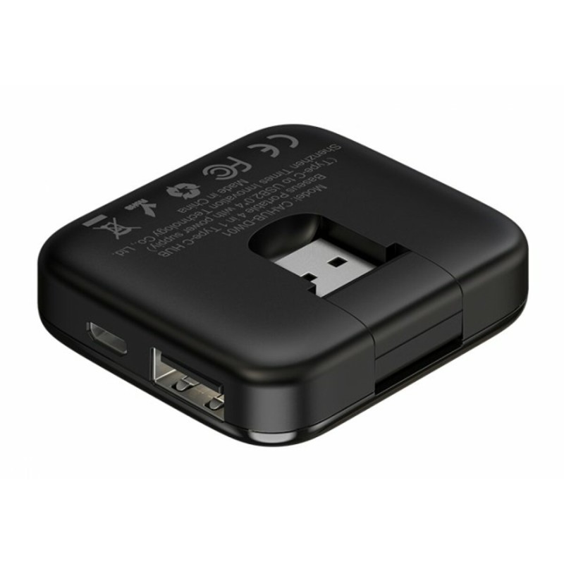USB-Hub Baseus Fully folded portable 4-in-1 USB HUB  Black