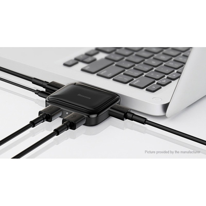 USB-Hub Baseus Fully folded portable 4-in-1 USB HUB  Black