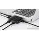USB-Hub Baseus Fully folded portable 4-in-1 USB HUB  Black