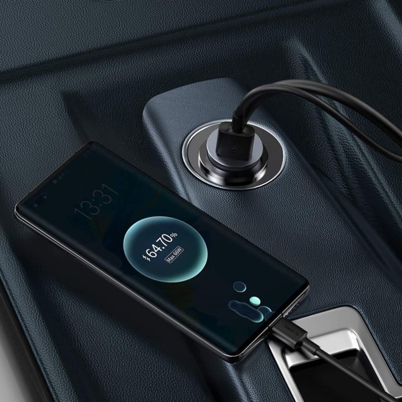 АЗП Baseus Share Together PPS multi-port Fast charging with extension cord 120W 3U+1C Gray