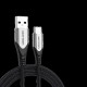 Кабель Vention Cotton Braided USB 2.0 A Male to C Male 3A Cable 2M Gray Aluminum Alloy Type (CODHH)