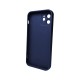 Чохол для смартфона AG Glass Matt Frame Color MagSafe Logo for Apple iPhone 12 Navy Blue