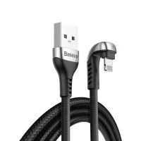 Кабель Baseus U-shaped Lamp Mobile Game Cable USB For iP 2.4A 1m Black