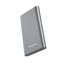 Зовнішній акумулятор BOROFONE BT19A Universal, mobile power bank, 15000mAh 2A Metal Grey
