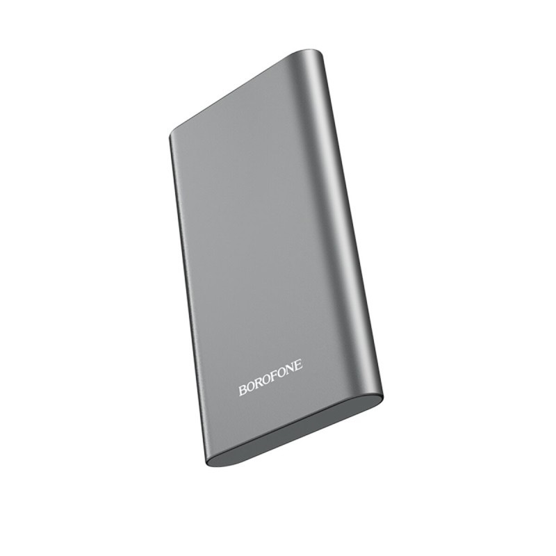 Зовнішній акумулятор BOROFONE BT19A Universal, mobile power bank, 15000mAh 2A Metal Grey