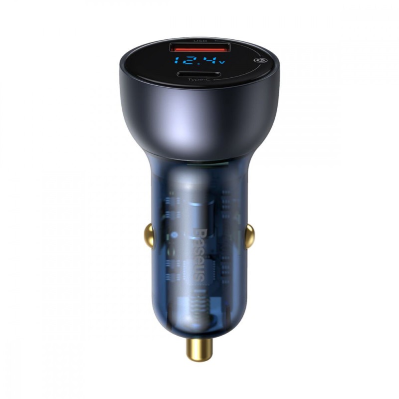 АЗП Baseus Particular Digital Display QC+PPS Dual Quick Charger Car Charger 65W Dark Gray