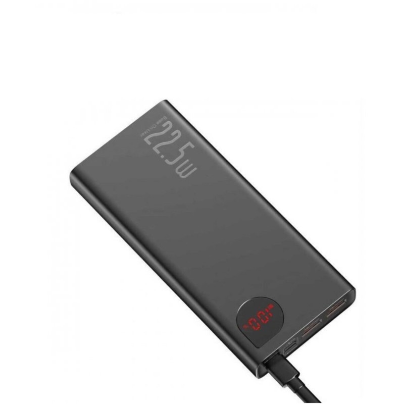 Зовнішній акумулятор Baseus Adaman Metal Digital Display Quick Charge Power Bank 20000mAh 22.5W (2021 Editon) Black