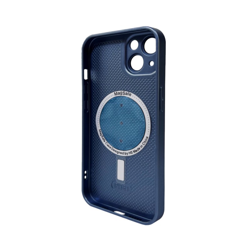 Чохол для смартфона AG Glass Matt Frame Color MagSafe Logo for Apple iPhone 13 Navy Blue
