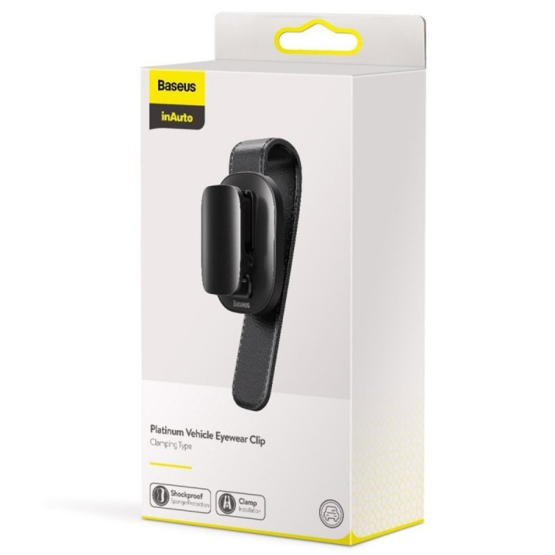 Автомобільний тримач для окуляр Baseus Platinum Vehicle eyewear clip (clamping type) Black