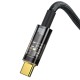 Кабель Baseus Explorer Series Auto Power-Off Fast Charging Data Cable USB to Type-C 100W 1m Black