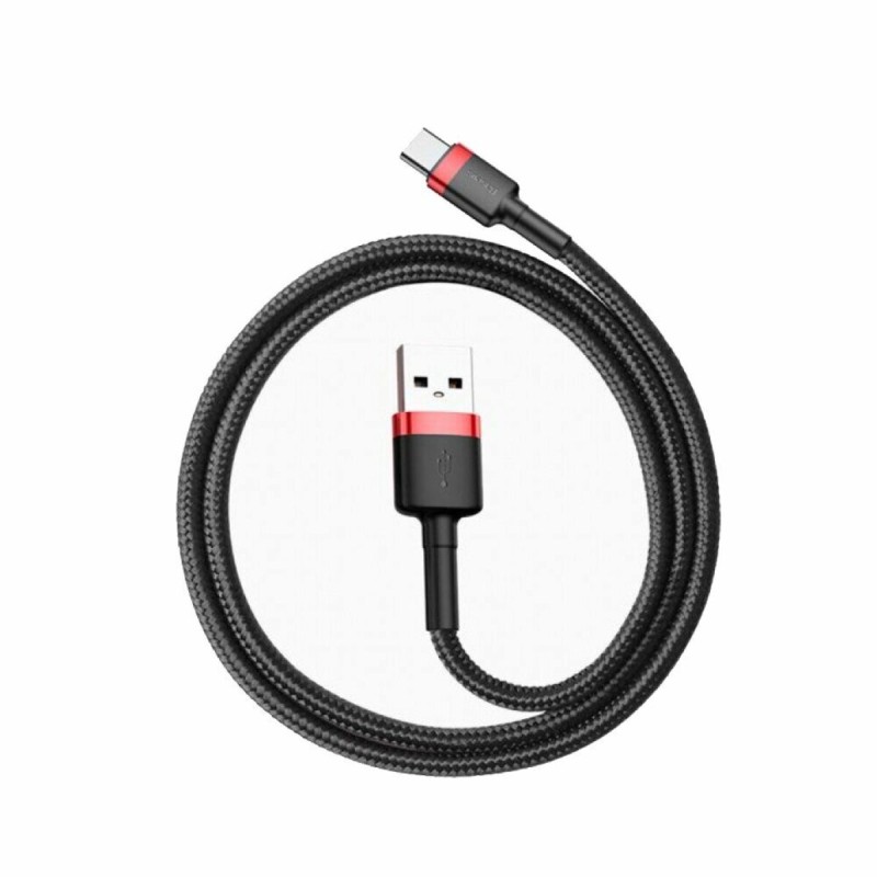 Кабель Baseus Cafule Cable USB For Type-C 3A 0.5m Red+Black