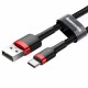 Кабель Baseus Cafule Cable USB For Type-C 3A 0.5m Red+Black