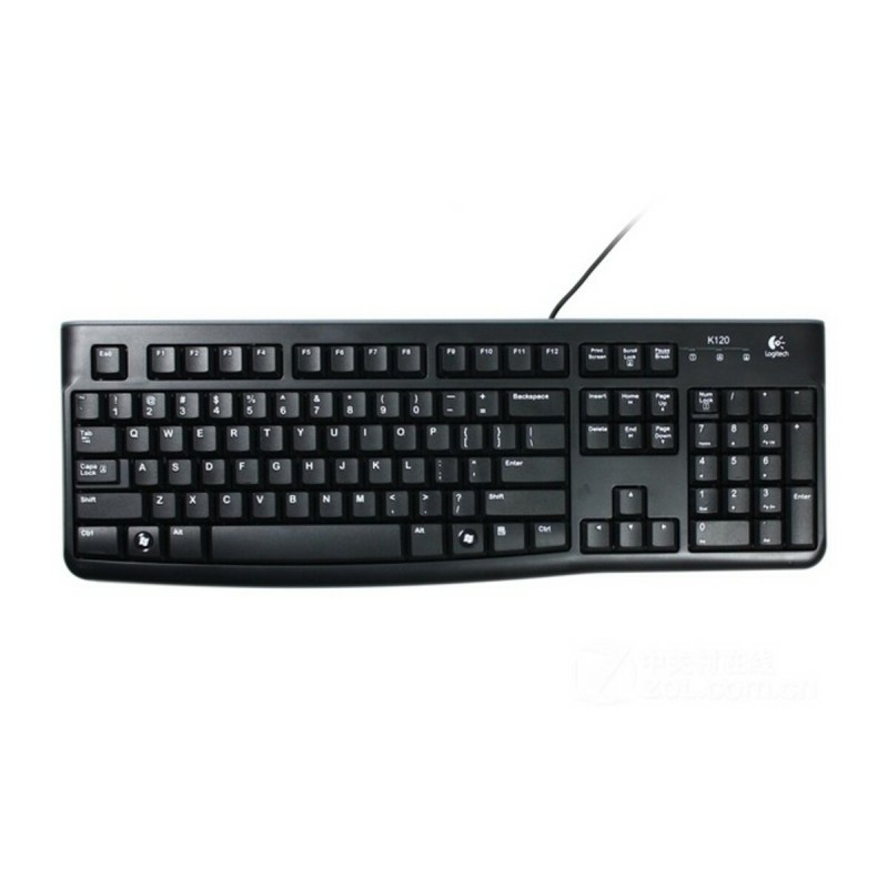 Клавіатура дротова LOGITECH  K120  Russian Layout Black