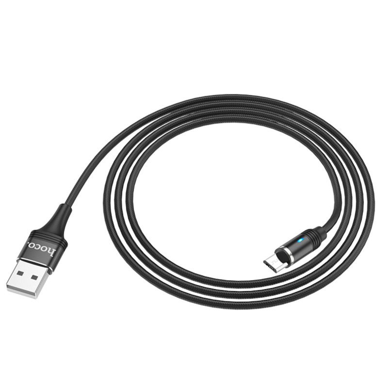 Кабель HOCO U76 Fresh magnetic charging cablefor Micro Black
