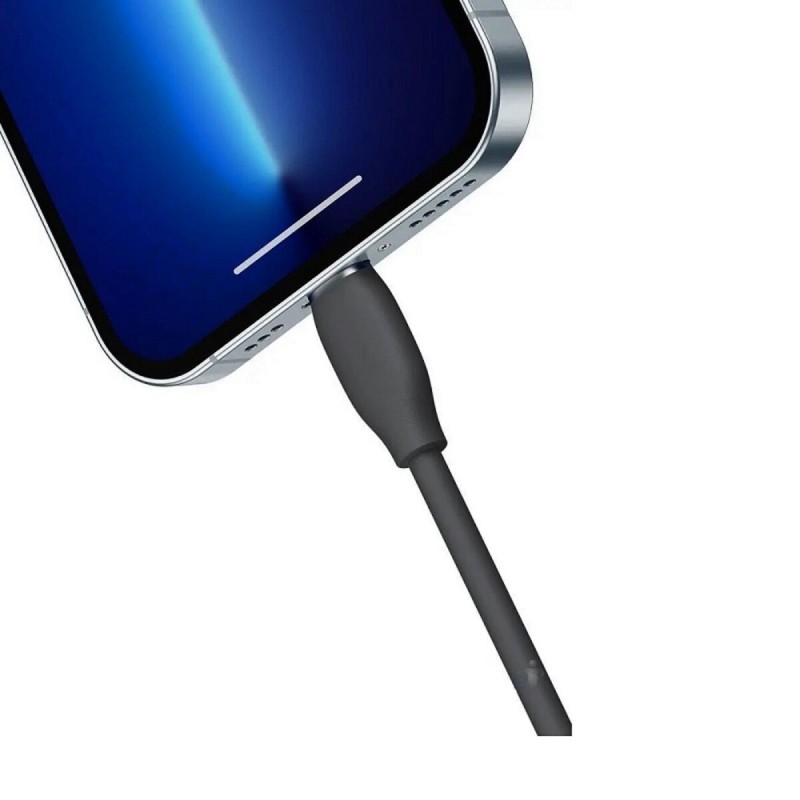 Кабель Baseus Jelly Liquid Silica Gel Fast Charging Data Cable USB to iP 2.4A 2m Black
