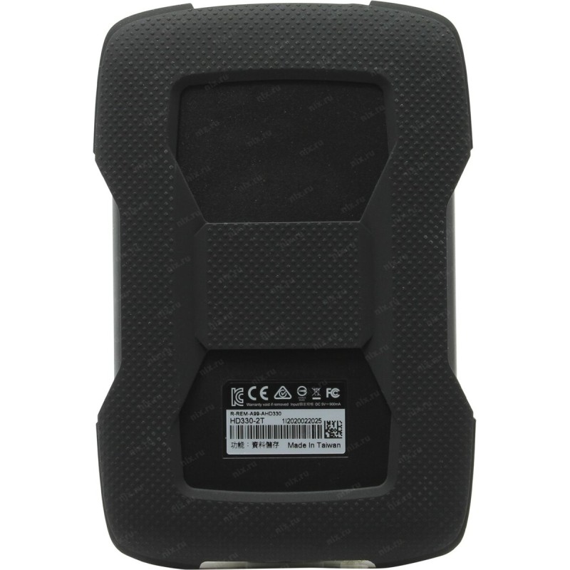 PHD External 2.5'' ADATA USB 3.1 DashDrive Durable HD330 2TB Black