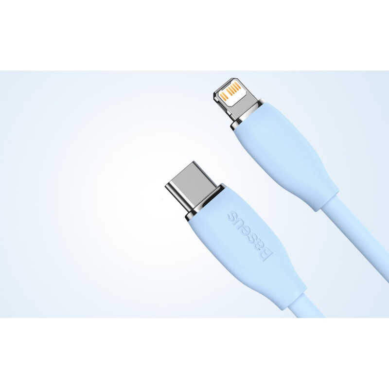 Кабель Baseus Jelly Liquid Silica Gel Fast Charging Data Cable Type-C to iP 20W 1.2m Blue