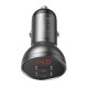 Автомобільний зарядний пристрій Baseus Digital Display Dual SCP  U+U 45W Gray