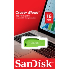 Flash SanDisk USB 2.0 Cruzer Blade 16Gb Green Electric