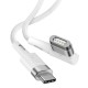 Кабель Baseus Zinc Magnetic Series iP Laptop Charging Cable Type-C to L-shaped Port 60W 2m White