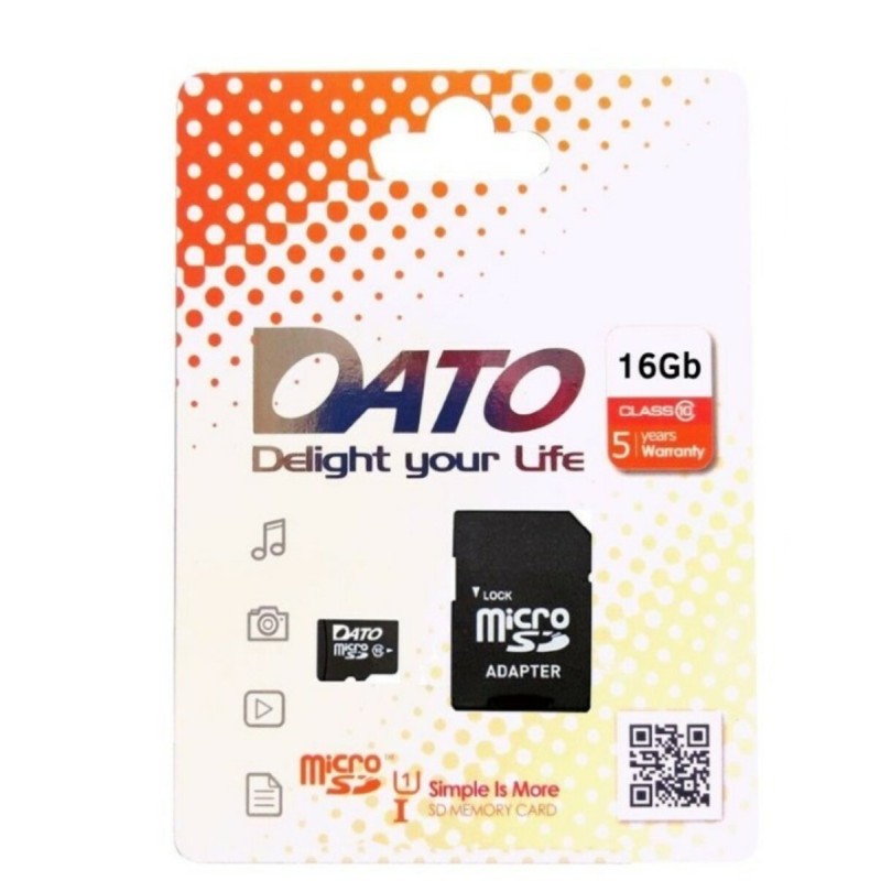 microSDHC DATO 16Gb class 10 (adapter SD)