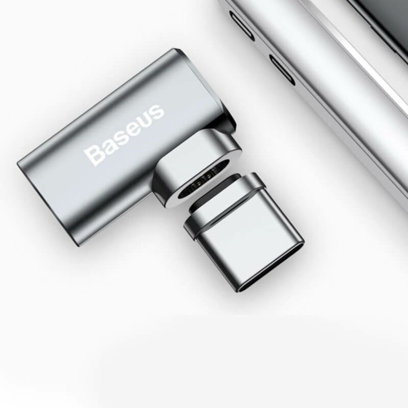 Адаптер Baseus Mini Magnetic Type-C Elbow Adapter Converter Gray