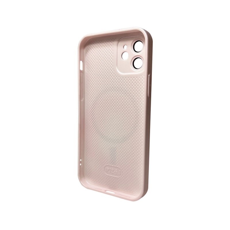 Чохол для смартфона AG Glass Matt Frame Color MagSafe Logo for Apple iPhone 12 Chanel Pink