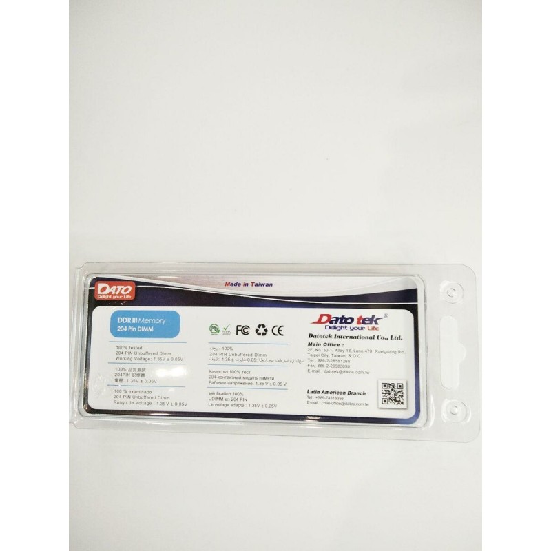 DDR3 dato 8gb 1600mhz cl11 sodimm
