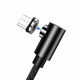Кабель Usams US-SJ446 U54 Micro Right-angle Magnetic Charging Cable 1m Black