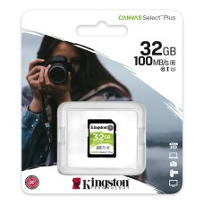 SDHC (UHS-1 U1) Kingston Canvas Select Plus 32Gb class 10 V10 (R-100MB/s)