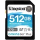 SDXC (UHS-1 U3) Kingston Canvas Go Plus 512Gb class 10 V30 (R170MB/s, W90MB/s)