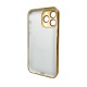 Чохол для смартфона AG Glass Sapphire Frame MagSafe Logo for Apple iPhone 15 Pro Gold