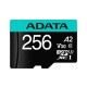 microSDXC (UHS-1 U3) A-DATA Premier Pro 256Gb Class 10 V30S A2 (R-100Mb/s W85Mb/s) (adapter SD)