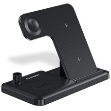 Бездротовий зарядний пристрій Essager Jiecheng 4-in-1 desktop wireless charging  black (EWXZM-JC01-Z)