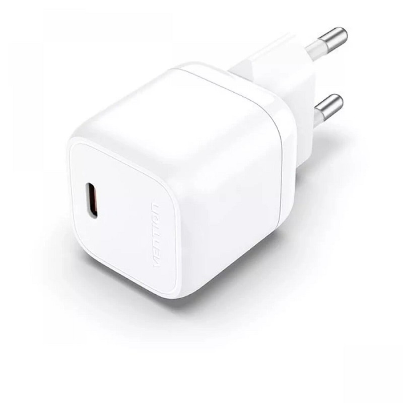 Зарядний пристрій Vention 1-port USB-C GaN Charger(30W) EU-Plug White (FAKW0-EU)